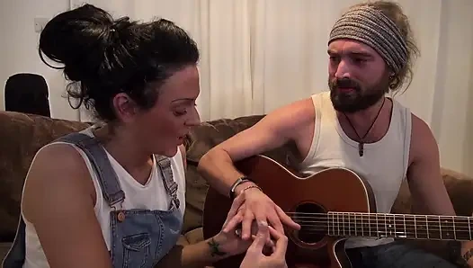 Brunette gets fucked by her stepbrother