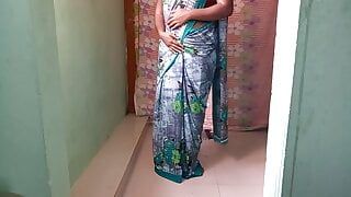 Saree xanh