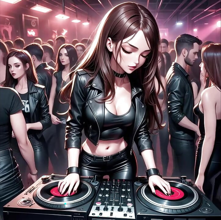 Anime Sexy DJ Synthwave Retrowave Electro AI