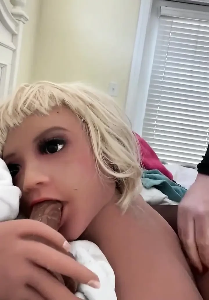 Sexy Crossdressing Slut Fucks Sex Doll in Lingerie