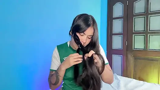 Playing with My Straight Hair