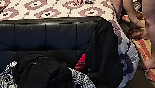 Hubby caged,  pegged, released