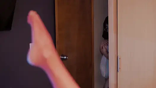 Looking for My Stepsister I Get with Her Girlfriend, We Fuck and She Sees Us