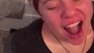 Emily drinks piss from cock pt 3