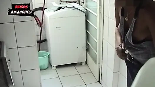 Maid Is Filmed Working Naked