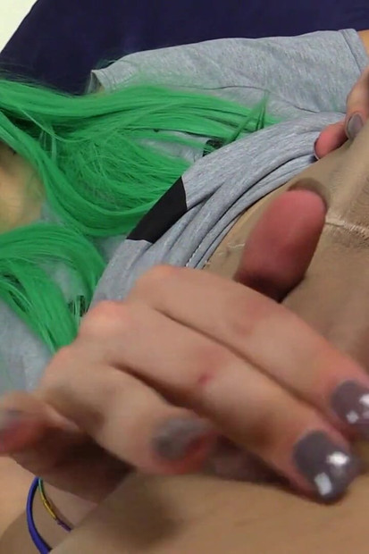 Sexy tranny feet play and playing a game with a dong