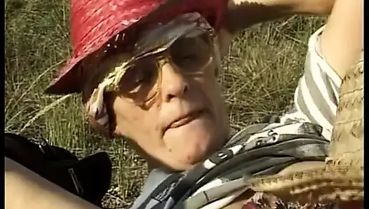 Watch This German Granny Get Fucked in Outdoor Session
