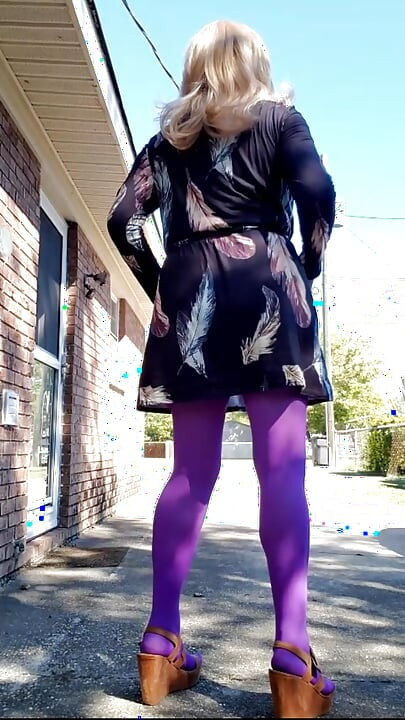 CD, outdoors tease, indoors masturbate and cum.