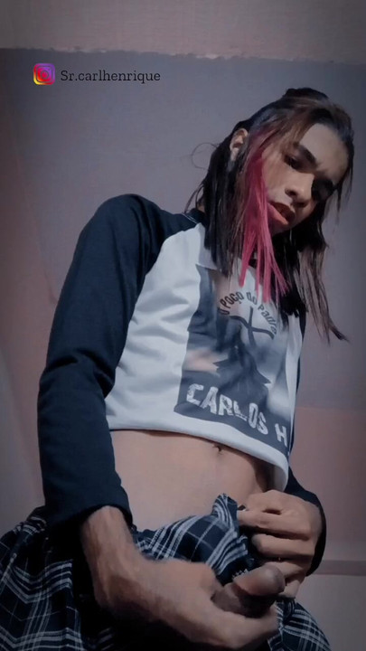 Young Naked teen masturbating In a skirt and panties