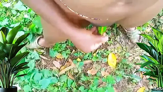 Teen Solo female masturbation with garden egg deep in village bush, A must watch of givens3x hot porn wet pussy!