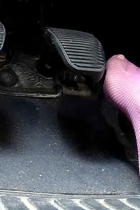 Sensual Pedal Pumping in My Pink Fishnets