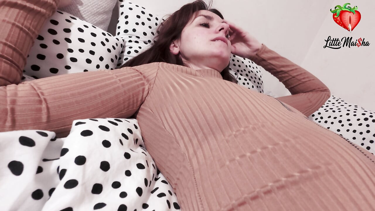 Two Orgasms for This Sweet Brunette - Wet Pussy Licking and Abundant Ejaculation