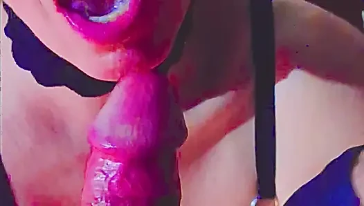 A Nighthore with 2 Phat Lips and thick Cum Stringers