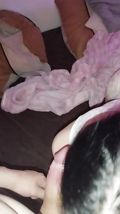 Hot 18 Girl From Poland Doing Blow Job with Butt Plug Sexy Bodystocking Lingerie and Bondage