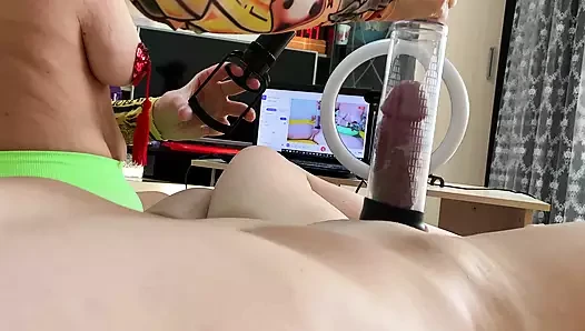 Femdom milking stepson cock orgasm control .