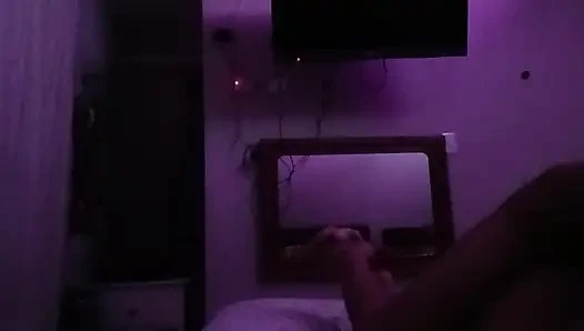 POV accomplished through wall mirror's reflection of Mexican couple having hot sweaty sex  Urfreaknastycouple