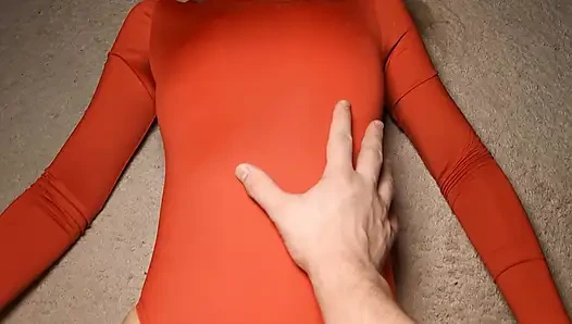 POV rubbing and fucking a girl's pussy with a big cumshot at the end