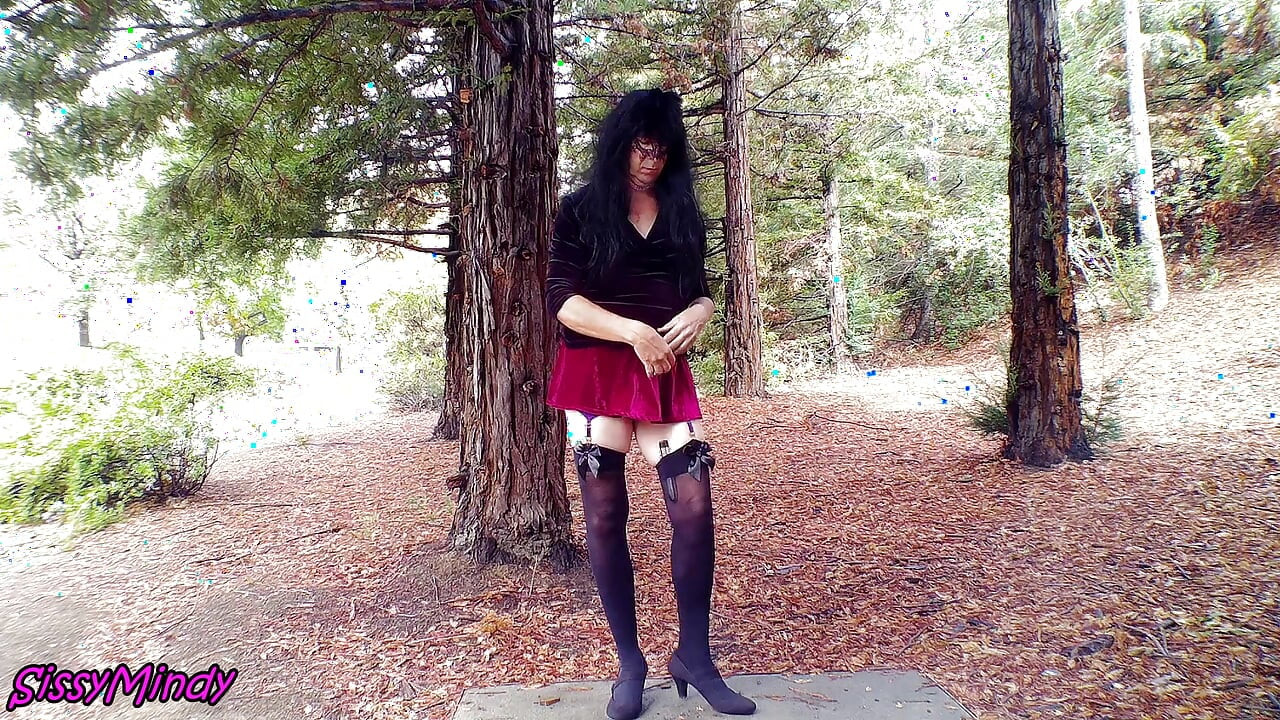 SissyMindy Striptease in the trees