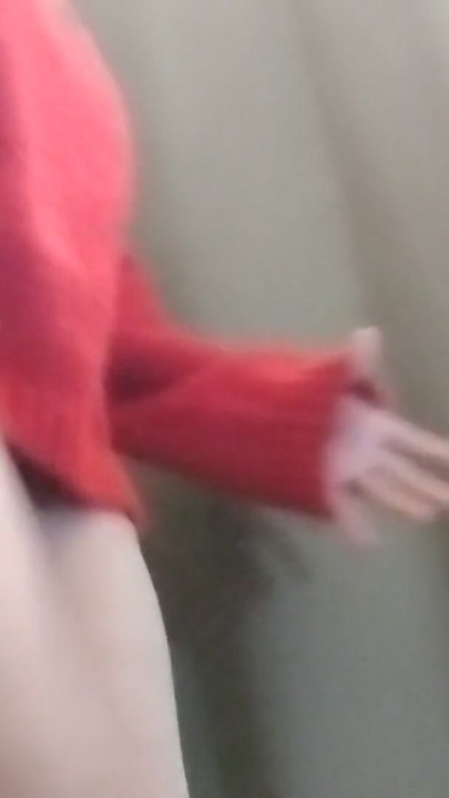 Sexy mom tries on pantyhose. Sexy brunette tries on clothes in fitting room. | Clip 2