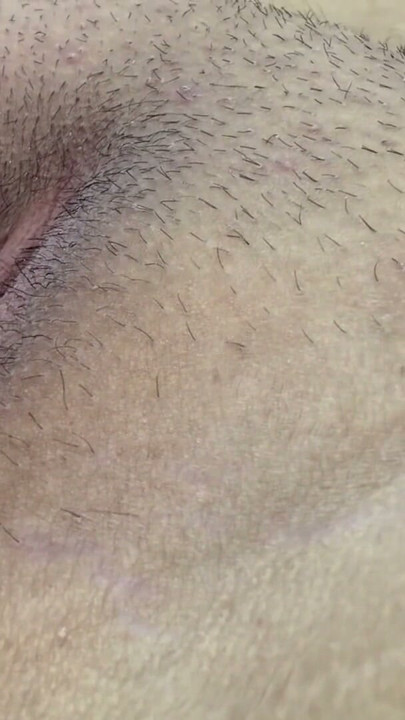 shaves her delicious delicious pussy | Clip 1