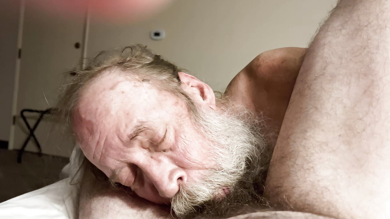 Papa Bear Sucks and Worships Hairy Cub Cock