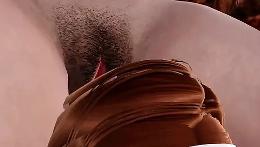 3D ANIMATION - girl with huge penis being shoaled by her two mistresses BDSM role +18 hentai 3D