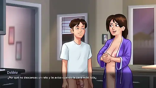 Jealous stepmommy just wants the stepson to fuck her taboo - summertime saga
