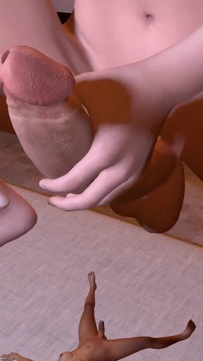 Big Dick Shemale Girl Masturbating on a Tiny Petite Girl | Clip 1