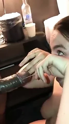 Insecure girl shines when sucking on some BBC
