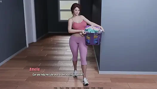 Massaging Japanese Stepmom Boobs While She Doing Laundry Dryhumping Her Big Ass