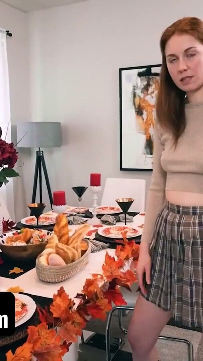 Two Bickering Horny Step Siblings Have To Share A Room During Thanksgiving - SisLovesMe | Clip 2