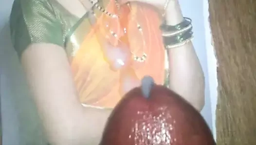 Cum üzerinde sevimli marathi bhabi