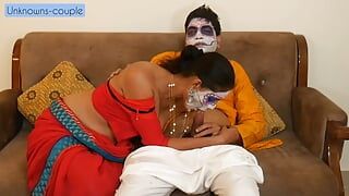 Desi Sali Sapna turned horny while celebrating festival with jiju