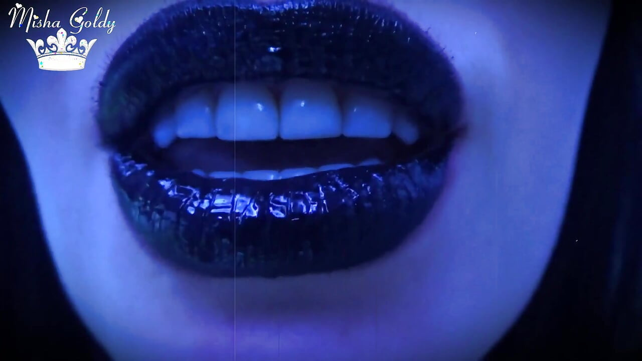 Glossy black lips