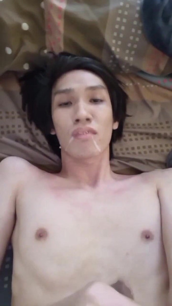 Epic moment from "FagTeetajet Thai Gay Drinking my own cum, cumming in my face"