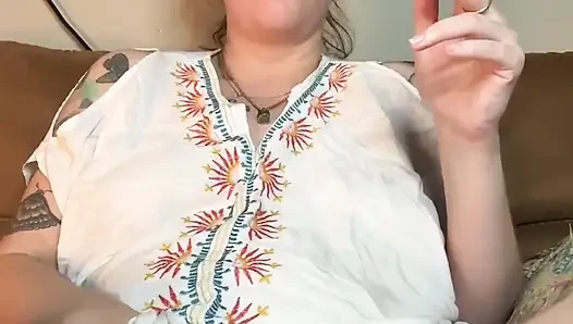 Rauchende fetisch-MILF-masturbation