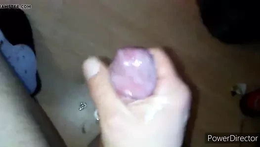 Sperm ile penis başı masajı