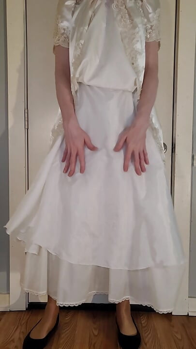 Robe de mariée vintage liquide en satin