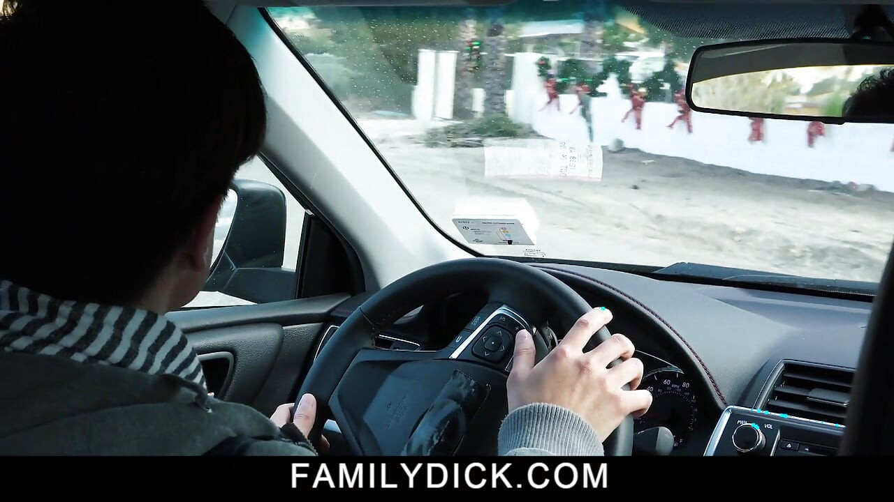 Stepdad calming stepson by sucking and fucking him