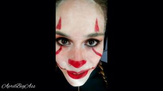 Halloween het cosplay, diep in de keel en sperma slikken !!!!