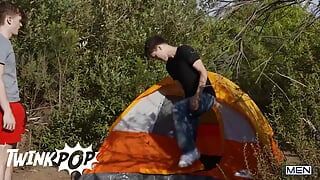 Hard Pounding In A Tent With Super Sexy Twink Troye Dean And Jake Preston - TWINKPOP