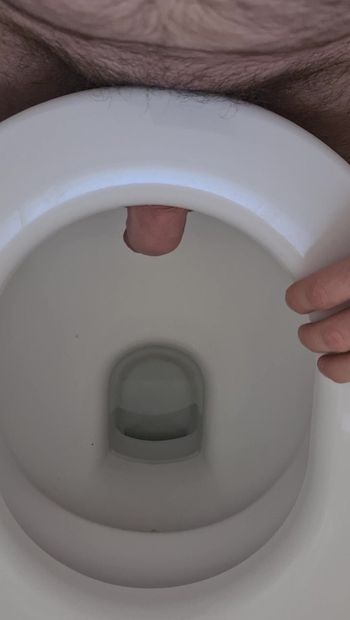 Cock punishment with toilet