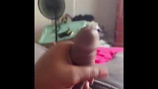 Grosse bite noire, masturbation en solo