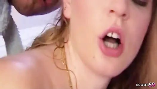 Blonde Big Titted Teen Jana or Fucked in the Ass by the Pool While on Vacation