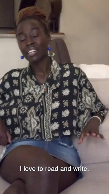 Epic moment from "Busty Ebony Model Bounces Wild On Gringo Producer At Casting Debut"