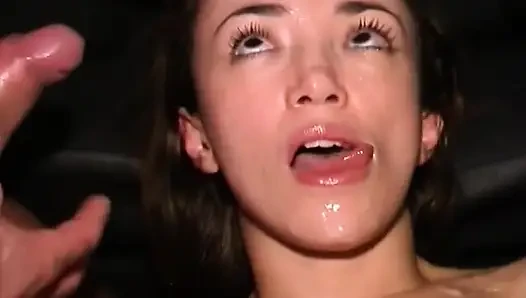 Mature Brunette's Wild Car Threesome with Dripping Creampie Finish