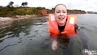 Strapped Tight & Floating Free - Sexy Wetsuit Life Jacket Test