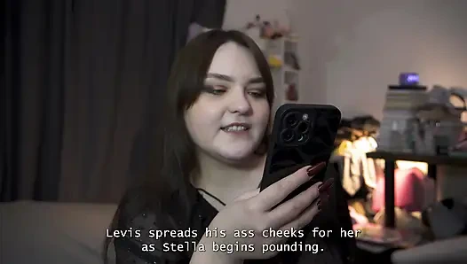 Porno-geschichte - sie teilen einen mit sperma gefüllten kuss zusammen nach einem süßen pegging