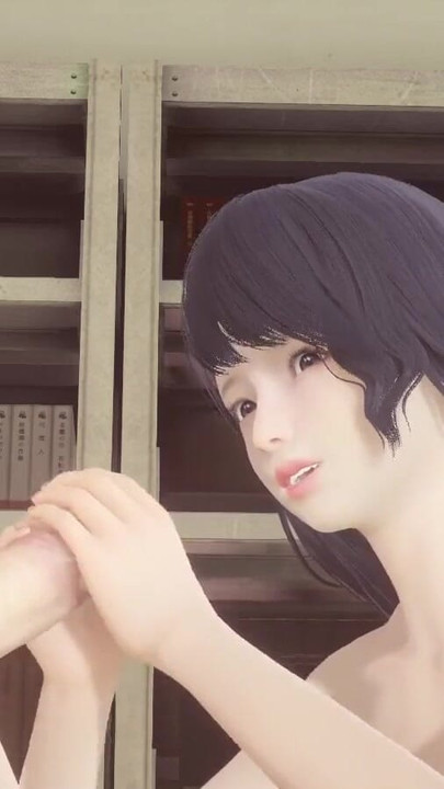 Must-see moment from "Hentai Uncensored - Futanari cum in Shoko's face in library"