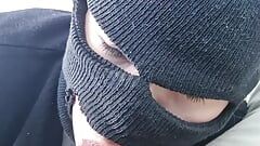 I masturbate in the stadium parking lot and in the end I swallow my husband's cum